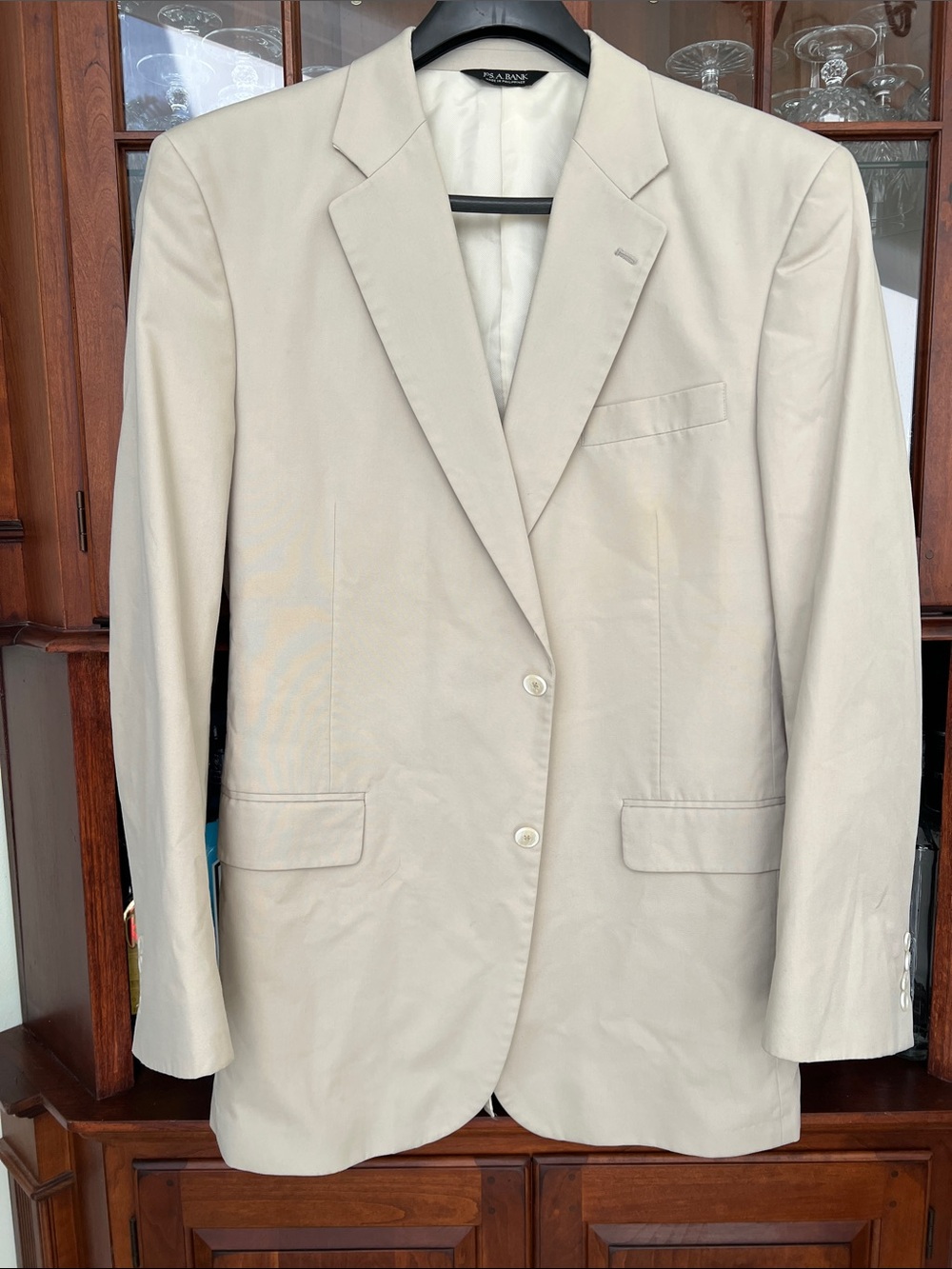 Jos. A. Bank Cream Men's Blazer Lining with Label